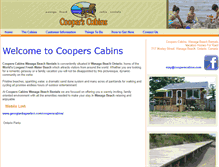 Tablet Screenshot of cooperscabins.com